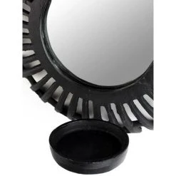 BOITE A DESIGN Porte Bougie Et Miroir Style Aztèque - Boite à Design - Noir -Miroir Soldes Boutique 63788435 5