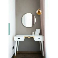 BOITE A DESIGN Miroir Rond Design Cadre Métal ESRA - Or -Miroir Soldes Boutique 63789810 2