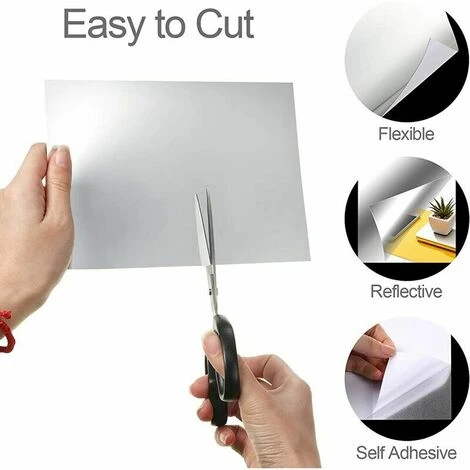 FOZIY Feuilles De Miroir Flexibles Miroir Auto-Adhésif Non En Verre Autocollants De Miroir De Carreaux Pour Décoration Murale De Maison (20 X 30cm),Fonepro 6 FOZIY Feuilles De Miroir Flexibles Miroir Auto-Adhésif Non En Verre Autocollants De Miroir De Carreaux Pour Décoration Murale De Maison (20 X 30cm),Fonepro – Image 4