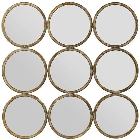 COTE TABLE Miroir Art Déco Doré 71x71 Cm - Doré 3 COTE TABLE Miroir Art Déco Doré 71x71 Cm - Doré