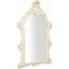 BISCOTTINI MIROIR MURAL EN BOIS FINITION BLANC ANTIQUE FABRIQUÉ EN ITALIE -Miroir Soldes Boutique 63866788 1
