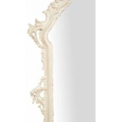 BISCOTTINI MIROIR MURAL EN BOIS FINITION BLANC ANTIQUE FABRIQUÉ EN ITALIE -Miroir Soldes Boutique 63866788 4