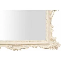 BISCOTTINI MIROIR MURAL EN BOIS FINITION BLANC ANTIQUE FABRIQUÉ EN ITALIE -Miroir Soldes Boutique 63866788 5