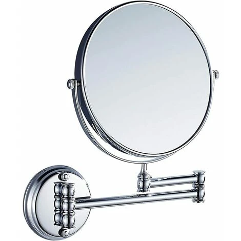 GroupM 6 Pouces Argent Blanc 3 Fois Grossissement Télescopique Miroir De Beauté Double Face Miroir Mural 3 GroupM 6 Pouces Argent Blanc 3 Fois Grossissement Télescopique Miroir De Beauté Double Face Miroir Mural