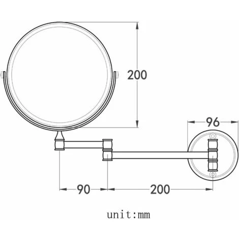 GroupM 6 Pouces Argent Blanc 3 Fois Grossissement Télescopique Miroir De Beauté Double Face Miroir Mural 4 GroupM 6 Pouces Argent Blanc 3 Fois Grossissement Télescopique Miroir De Beauté Double Face Miroir Mural – Image 2