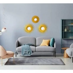 GroupM Ensemble De Trois Miroirs Décoratifs Or Argent Pinceau Or Pinceau Argent Multicolore Miroir Suspendu Or 8 GroupM Ensemble De Trois Miroirs Décoratifs Or Argent Pinceau Or Pinceau Argent Multicolore Miroir Suspendu Or -Miroir Soldes Boutique 63891108 2