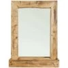 Miroir De Demi-corps Avec Tiroir HANNUN Tamura, Bois Récupéré, Couleur Naturelle - 56 X 78 X 2 Cm -Miroir Soldes Boutique 64116763 1