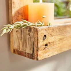 Miroir De Demi-corps Avec Tiroir HANNUN Tamura, Bois Récupéré, Couleur Naturelle - 56 X 78 X 2 Cm -Miroir Soldes Boutique 64116763 5