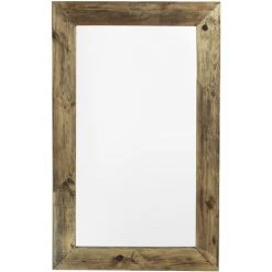 HANNUN Gigant Mur Et Miroir Du Corps, Bois Récupéré, Style Rustique Extra-grand - 100 X 160 Cm