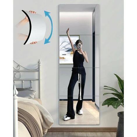 LIFCAUSAL Miroir Mural Incassable Miroirs De Salle De Sport En Plexiglas Bon Marché Sur Toute La Longueur Pour La Salle De Sport à Domicile, Extra épais : 1/8", Miroirs D'entraînement Sans Danger Pour Les Enfants, Miroirs Sur La Porte De La Chambre à Coucher (35,6 3 LIFCAUSAL Miroir Mural Incassable Miroirs De Salle De Sport En Plexiglas Bon Marché Sur Toute La Longueur Pour La Salle De Sport à Domicile, Extra épais : 1/8", Miroirs D'entraînement Sans Danger Pour Les Enfants, Miroirs Sur La Porte De La Chambre à Coucher (35,6