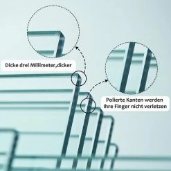 WAVE Miroirs Muraux En Verre 4 Pièces 30x30cm HD Miroirs Carrés Sans Cadre Pour Salle De Bain, Cuisine, Entrée Et Salon -Miroir Soldes Boutique 64223320 2