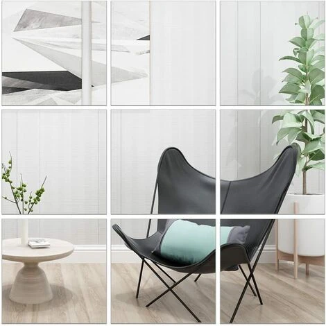 WAVE 16Pcs Miroir Autocollant Miroir Adhésif Décoratif Miroir Carrés Argenté Amovible Mosaïque Décorative 14.8cm X 14.8cm 3D Decal Mosaic Home Room Decoration DIY For Living Room Porch 7 WAVE 16Pcs Miroir Autocollant Miroir Adhésif Décoratif Miroir Carrés Argenté Amovible Mosaïque Décorative 14.8cm X 14.8cm 3D Decal Mosaic Home Room Decoration DIY For Living Room Porch – Image 5
