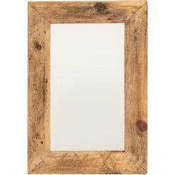 Miroir Suspendu HANNUN Azalee, Bois Récupéré Et Recyclé, Fabrication à La Main - 48 X72 Cm