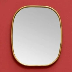 CHEHOMA Miroir Arrondi Doré 31x26cm - Doré