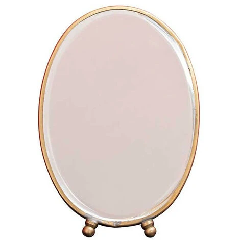 Miroir Ovale à Poser Chehoma 17x13cm - Doré 4 Miroir Ovale à Poser Chehoma 17x13cm - Doré – Image 2
