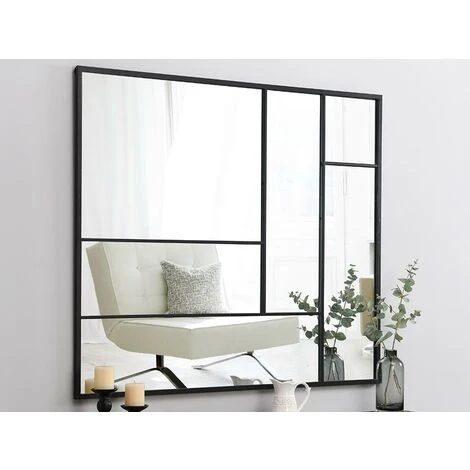 OZAIA Miroir Industriel Déstructuré En Métal - L. 130 X H. 150 Cm - Noir - MALDONIA - Noir 3 OZAIA Miroir Industriel Déstructuré En Métal - L. 130 X H. 150 Cm - Noir - MALDONIA - Noir
