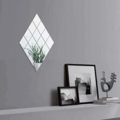 48Pcs Miroir Autocollant Miroir Adhésif Décoratif Miroir Carrés Argenté Amovible Mosaïque Décorative Auto Adhésifs Salle De Bain Salon Chambre (15 ×15cm) 56Vingt -Miroir Soldes Boutique 64936635 5