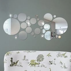30 Pièces Miroir Cercle Rond Autocollants Miroirs Ronds Décoration De La Maison 56Vingt -Miroir Soldes Boutique 64940026 3