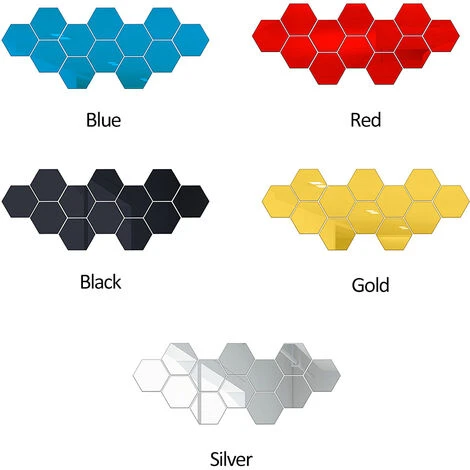 TANCYCO Feuilles De Miroir Hexagonales Réfléchissantes Flexibles Carreaux De Miroir Auto-adhésifs Autocollants De Miroir Sans Verre Pour La Décoration De La Maison Usage Quotidien Salon Comptoir De Salle De Bain 4 TANCYCO Feuilles De Miroir Hexagonales Réfléchissantes Flexibles Carreaux De Miroir Auto-adhésifs Autocollants De Miroir Sans Verre Pour La Décoration De La Maison Usage Quotidien Salon Comptoir De Salle De Bain – Image 2