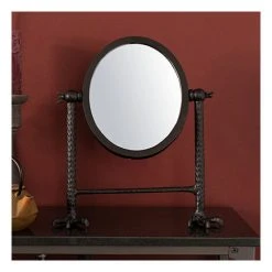 DUTCHBONE Miroir Avec Support Forme Pattes D'oie En Aluminium Noir - FALCON