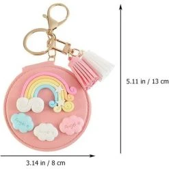 OSQI Miroir Pendentif Porte-clés En Cuir PU Petit Miroir Porte-clés Arc-en-ciel Pendentif Gland Porte-clés Sac Accessoires Suspendus (rose) 9 OSQI Miroir Pendentif Porte-clés En Cuir PU Petit Miroir Porte-clés Arc-en-ciel Pendentif Gland Porte-clés Sac Accessoires Suspendus (rose) -Miroir Soldes Boutique 65506756 3