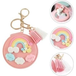 OSQI Miroir Pendentif Porte-clés En Cuir PU Petit Miroir Porte-clés Arc-en-ciel Pendentif Gland Porte-clés Sac Accessoires Suspendus (rose) 10 OSQI Miroir Pendentif Porte-clés En Cuir PU Petit Miroir Porte-clés Arc-en-ciel Pendentif Gland Porte-clés Sac Accessoires Suspendus (rose) -Miroir Soldes Boutique 65506756 4