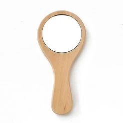 OSQI Mini Miroir En Bois Portable Petit Miroir De Maquillage Miroir 15 * 7cm
