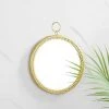 OSQI 1 Pièce Doré, Miroir Mural Rond, Miroir De Courtoisie Mural Avec Cadre En Métal, Miroir En Verre Vintage Pour Salle De Bain Salle De Bain Chambre Salon -Miroir Soldes Boutique 65507090 1