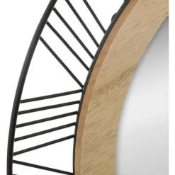 ATMOSPHERA Miroir Rond En Métal Et Bois - Ø 45 X Ep. 1.5 Cm - Noir -Miroir Soldes Boutique 65616546 2