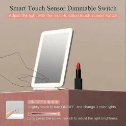 YOOUYIDA Miroir De Vanité De Maquillage Rechargeable Avec 72 Lumières LED, Miroir De Beauté Portable Light Up De Voyage éclairé -Miroir Soldes Boutique 65678142 3