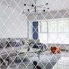 HKLFFJA Autocollants Muraux De Miroir De Diamant 3D, Autocollants De Miroir De Couture De Triangle Auto-adhésif Amovible Autocollants Muraux De Bricolage Autocollants De Meubles De Carreaux De Céramique Décoration Papier Peint Pour Le Salon à La Maison -Miroir Soldes Boutique 65747588 1