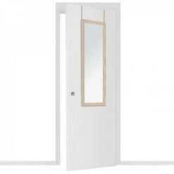 EASY Miroir Porte Effet Bois 35x109, 2-fois Assorti, Co