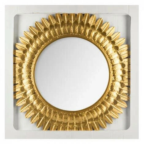 EASY Miroir Metal Feuilles Or D70, Or 4 EASY Miroir Metal Feuilles Or D70, Or – Image 2