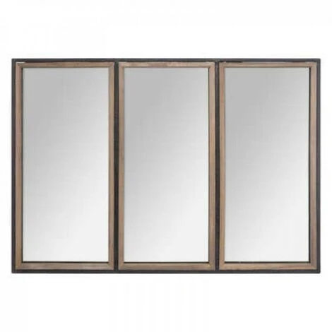 EASY Miroir Bois / Metal Tina 74x54, Marron 3 EASY Miroir Bois / Metal Tina 74x54, Marron