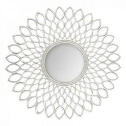 EASY Miroir Mdf Fleur Argente D90, Argent