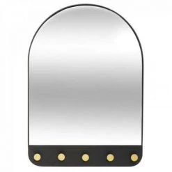 EASY Miroir Metal 5 Crochets 51x71, Noir