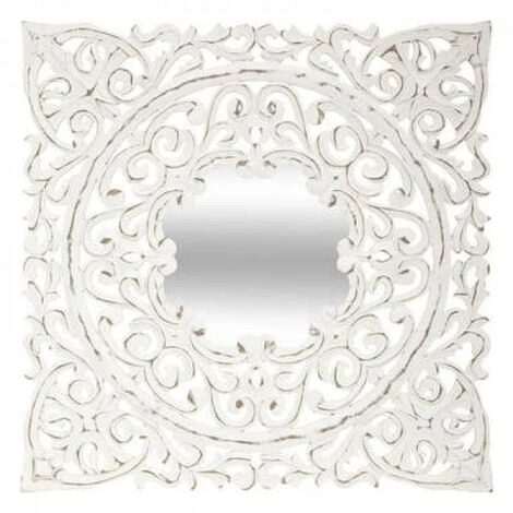 EASY Miroir Mdf Sculpte 58x58 Fanny, Blanc 3 EASY Miroir Mdf Sculpte 58x58 Fanny, Blanc