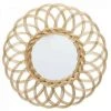 EASY Miroir Rotin Fleur D50 Dore, Beige -Miroir Soldes Boutique 65781067 1