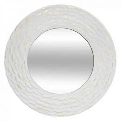 EASY Miroir Mdf Peint Foil D80, Blanc