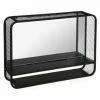 EASY Miroir Etagere Metal 55x12x40, Noir -Miroir Soldes Boutique 65782384 1