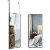 YIENJAOY Miroir Pleine Longueur Carré Longue Debout Miroir Chambre Étage Miroir Dressing Miroir Miroir Mural Cadre En Aluminium Cintre Réglable (106cm * 35cm) -Miroir Soldes Boutique 65810696 1