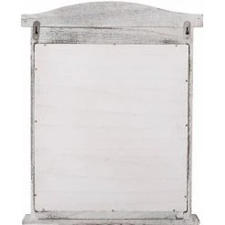 DéCOSHOP26 Miroir Mural Forme Fenêtre Avec Volets 53x42x5cm En Bois Blanc Vieilli - Or -Miroir Soldes Boutique 65858016 4