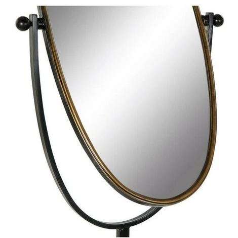 BRICOMARTEAU Miroir Sur Pied DKD Home Decor Noir Doré Métal Vintage (66 X 57 X 163 Cm) 5 BRICOMARTEAU Miroir Sur Pied DKD Home Decor Noir Doré Métal Vintage (66 X 57 X 163 Cm) – Image 3