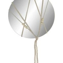 BRICOMARTEAU Miroir Mural DKD Home Decor FORMENTERA Macramé (35 X 100 Cm) -Miroir Soldes Boutique 65923685 2