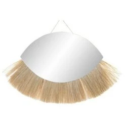 BRICOMARTEAU Miroir Mural DKD Home Decor Jute Métal (73 X 4 X 50 Cm)