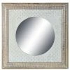 BRICOMARTEAU Miroir Mural DKD Home Decor Blanc Bois (74 X 4 X 74 Cm) -Miroir Soldes Boutique 65923805 1
