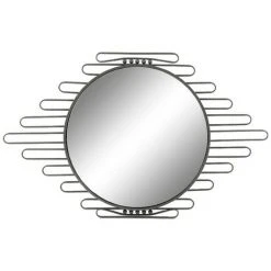 BRICOMARTEAU Miroir Mural DKD Home Decor Métal (54 X 3.5 X 85 Cm)