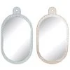BRICOMARTEAU Miroir Mural DKD Home Decor Blanc Rose Métal Verre (2 Pcs) (22 X 1.5 X 40 Cm) -Miroir Soldes Boutique 65924301 1