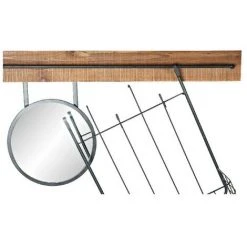 BRICOMARTEAU Miroir Mural DKD Home Decor Noir Métal Sapin Miroir (80 X 15 X 20 Cm) -Miroir Soldes Boutique 65924314 4