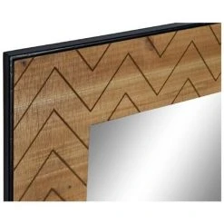 BRICOMARTEAU Miroir Mural DKD Home Decor Noir Bois Métal (60 X 3 X 92 Cm) -Miroir Soldes Boutique 65924544 3